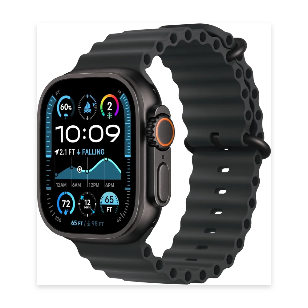 APPLE Watch Ultra 2 Cellular - 49 mm Natural Titanium Case with Navy Ocean Band