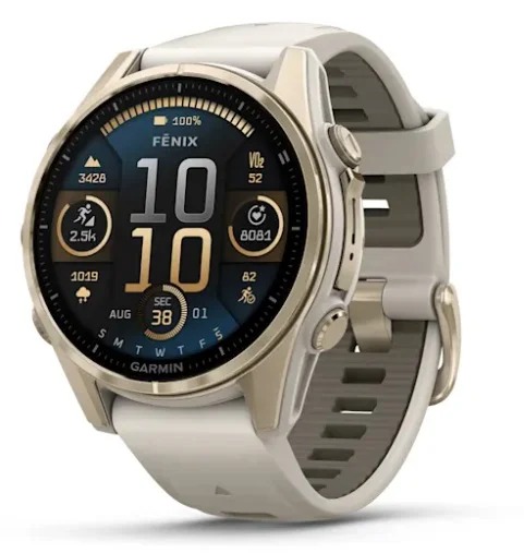 GARMIN fenix 8 AMOLED Smart Watch - Silver & Whitestone, 43 mm thumbnail