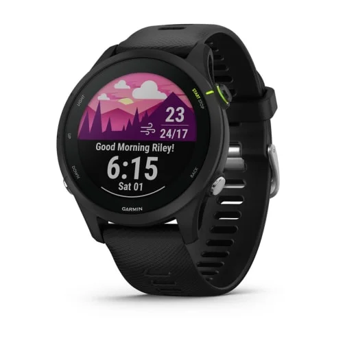 GARMIN Forerunner 255 Music Sports Watch - Black, 46 mm