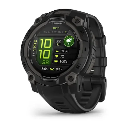 GARMIN Instinct 3 AMOLED Smart Watch - 45 mm, Black with Black Silicone Band