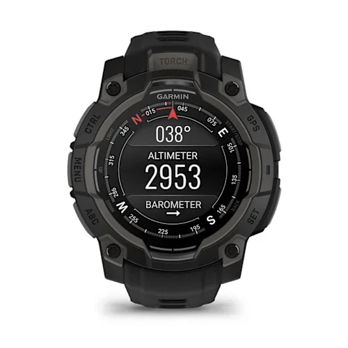 GARMIN Instinct 3 AMOLED Smart Watch - 45 mm, Black with Black Silicone Band thumbnail