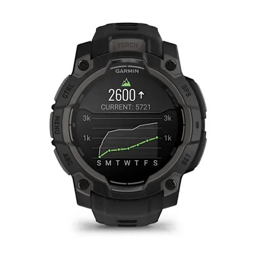 GARMIN Instinct 3 AMOLED Smart Watch - 45 mm, Black with Black Silicone Band thumbnail