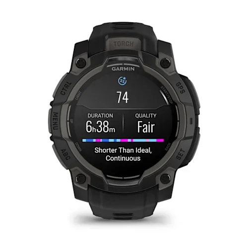 GARMIN Instinct 3 AMOLED Smart Watch - 45 mm, Black with Black Silicone Band thumbnail