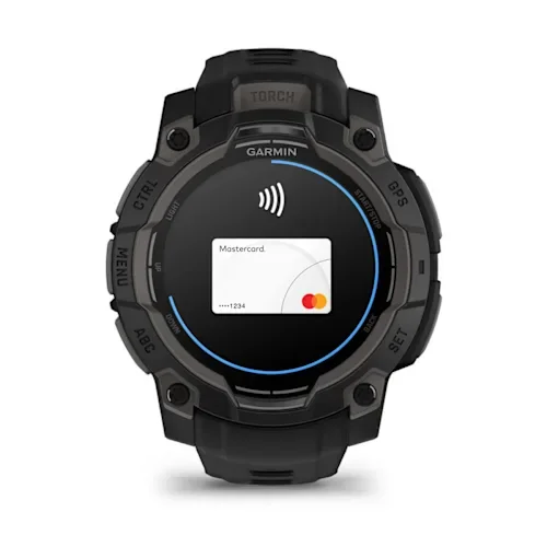 GARMIN Instinct 3 AMOLED Smart Watch - 45 mm, Black with Black Silicone Band thumbnail