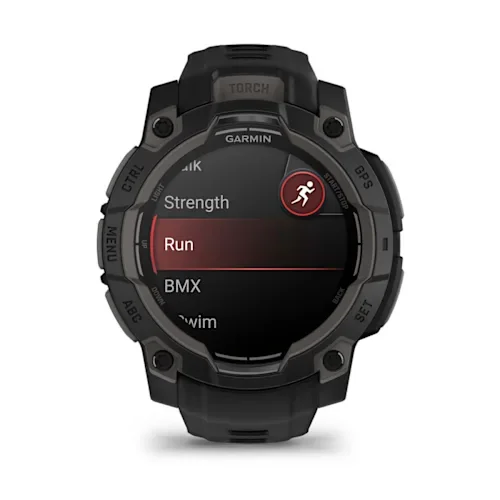 GARMIN Instinct 3 AMOLED Smart Watch - 45 mm, Black with Black Silicone Band thumbnail