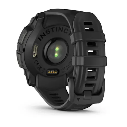 GARMIN Instinct 3 AMOLED Smart Watch - 45 mm, Black with Black Silicone Band thumbnail