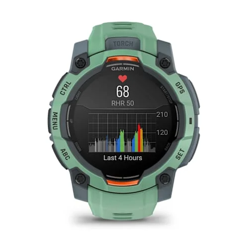GARMIN Instinct 3 AMOLED Smart Watch - 45 mm, Neo Tropic with Neo Tropic Silicone Band thumbnail