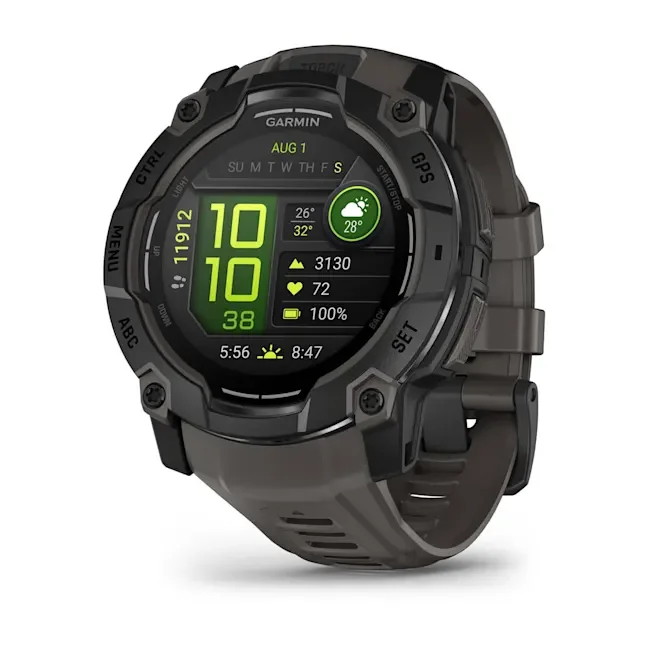GARMIN Instinct 3 AMOLED Smart Watch - 50 mm, Black with Charcoal Silicone Band