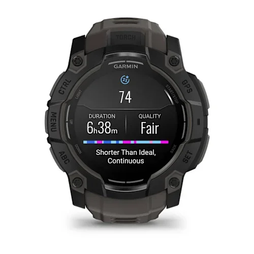 GARMIN Instinct 3 AMOLED Smart Watch - 50 mm, Black with Charcoal Silicone Band thumbnail