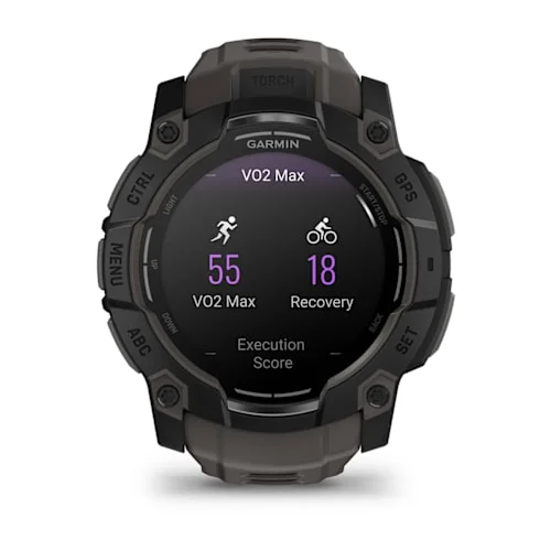 GARMIN Instinct 3 AMOLED Smart Watch - 50 mm, Black with Charcoal Silicone Band thumbnail