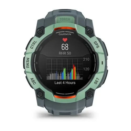 GARMIN Instinct 3 AMOLED Smart Watch - 50 mm, Neo Tropic with Twilight Silicone Band thumbnail