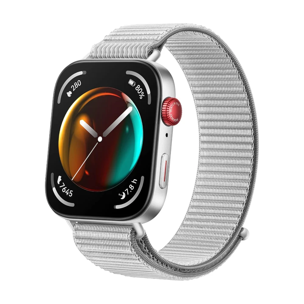 HUAWEI Watch Fit 3 - Silver with Grey Nylon Strap