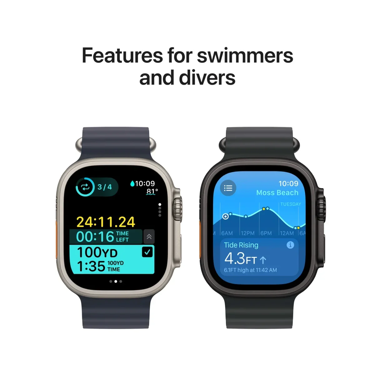 Apple Watch Ultra 2 Cellular - 49 mm Titanium Case, Ocean Band thumbnail