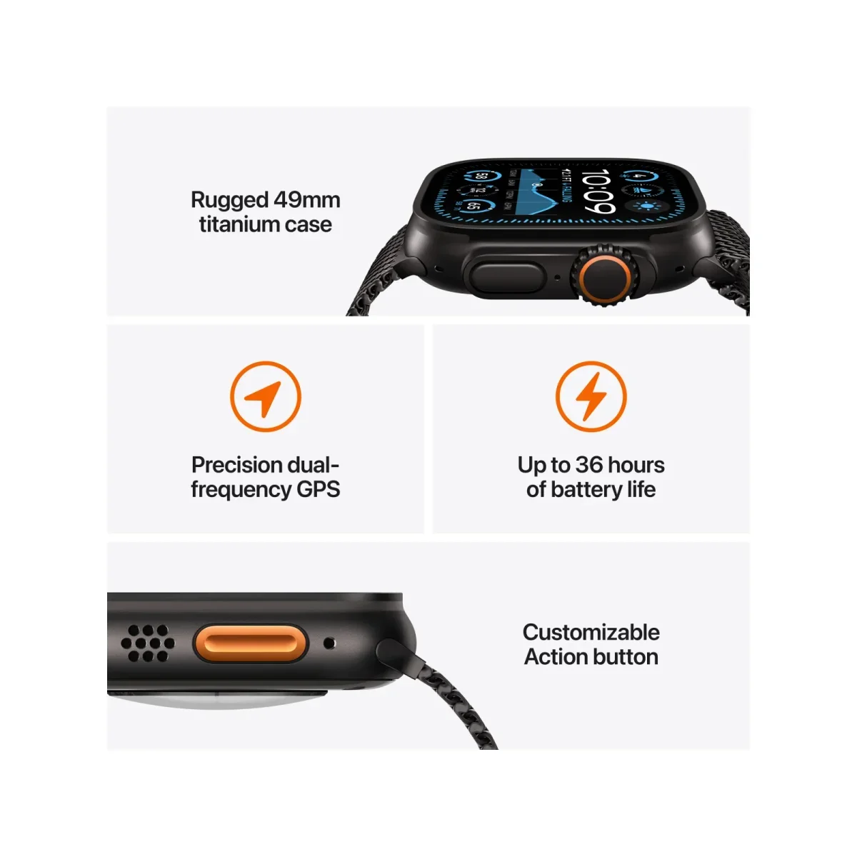 Apple Watch Ultra 2 Cellular - 49 mm Titanium Case, Ocean Band thumbnail