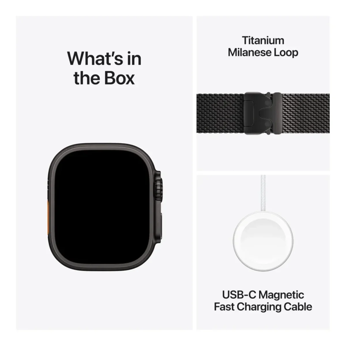 Apple Watch Ultra 2 Cellular - 49 mm Titanium Case, Milanese Loop, Large thumbnail